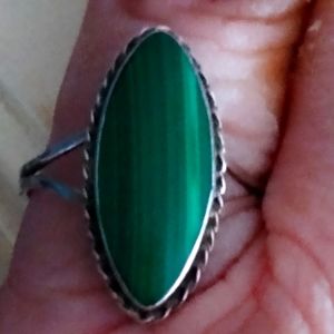 NA Sterling Silver and Malachite Ring